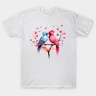 Valentine Kissing Coot Bird Couple T-Shirt